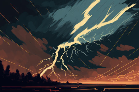 dramatic sky during a stormの素材