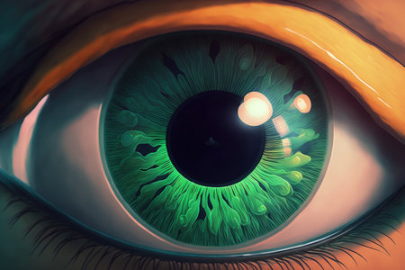 close up of a human eyeの素材