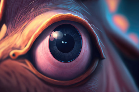 a pig eye in close up focusing on the cameraの素材
