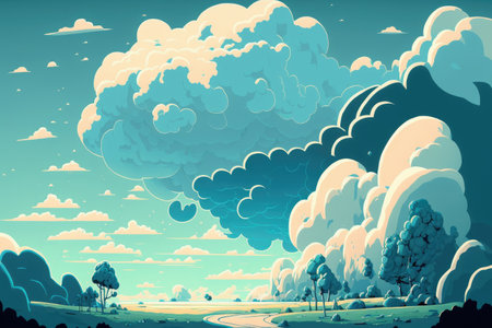 cloudy blue skyの素材