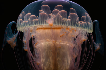 A gorgeous jellyfish named Chrysaora chinensis in macroの素材