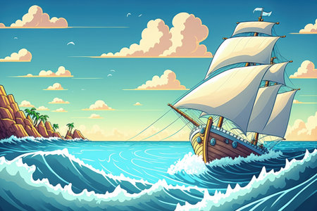 Blue skies and seasの素材