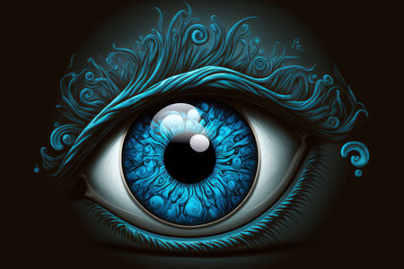 blue iris pupils and eyesの素材