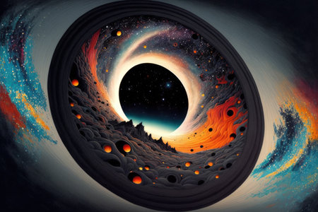 A galactic black hole as shown in art. components provided by NASAの素材