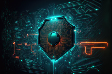 background in abstract technologies for cyber securityの素材