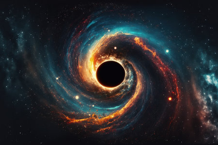 Galaxy in space, beauty of universe, black hole. Elements furnished by NASA ,の素材