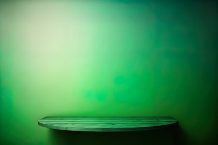 Green Gradient Wall Table Backgroundの素材