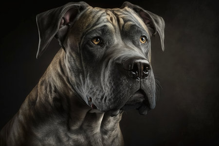 Image of a purebred Presa Canario dogの素材