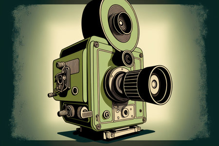 image of an up close vintage film cameraの素材