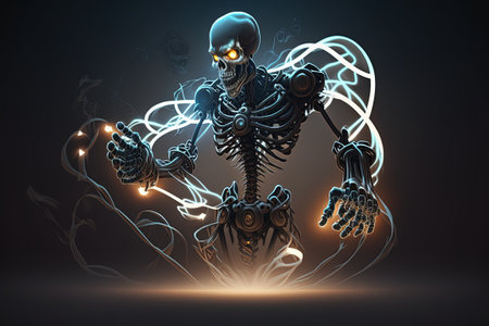 In the lead, a cyber skullの素材