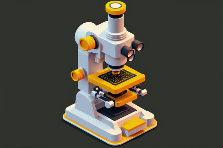 Microscope, white, isolatedの素材