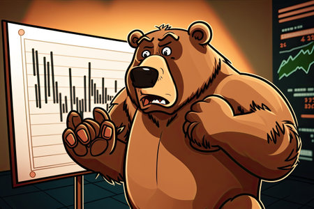 meaning of a bear market in stocks. time of economic contractionの素材