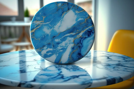 Marble tabletop, hotel interior, abstract blurの素材