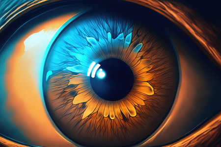 Macro image of a human eyeの素材