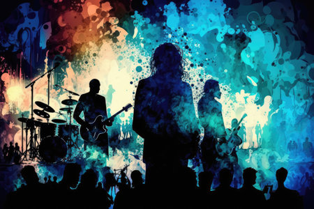 Music Concert HD Background With Peopleの素材