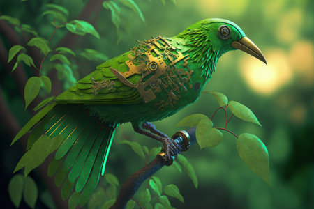 Mechanized green leafbirdの素材