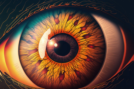 Photo Close up of a human eyeの素材