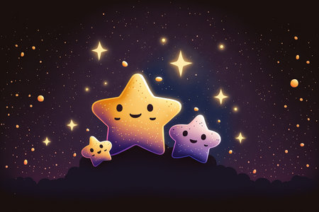 Stars in the night skyの素材
