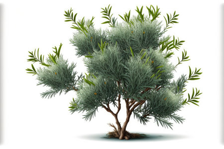 Tea Tree Isolated on White Background, Melaleucaの素材