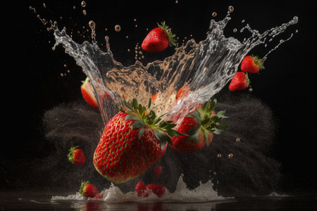 Strawberries that Splashの素材