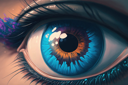 macro image of a blue eyeの素材