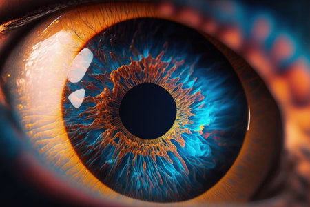 precise macro blue eye photosの素材