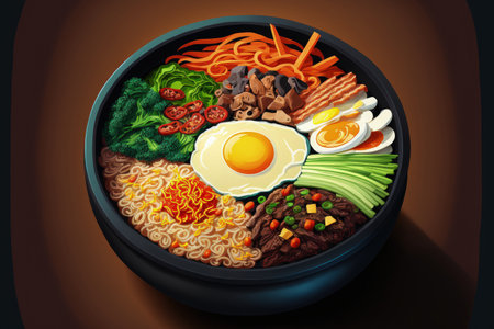 korean food, bibimbapの素材