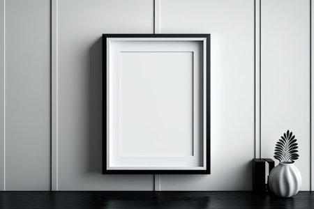 textured wall with frame for template mockup presentation and other usesの素材