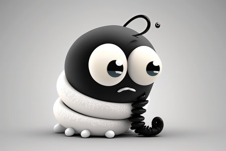 Rogue worm from a cartoonの素材