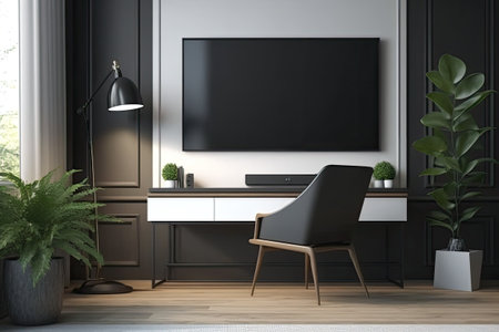 TV in the rooms interiorの素材