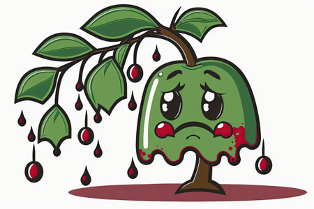 tree that sheds its cherries in tearsの素材