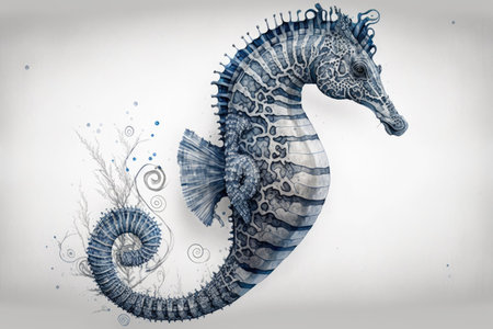 the Australian pot belly seahorse (Hippocampus abdominalis)の素材