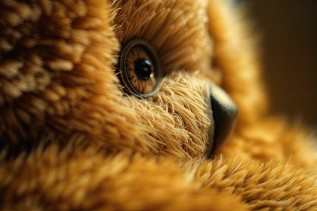 Teddy bear fur coat texture up close and personalの素材