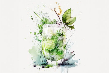 Separated from any context a Mojito cocktailの素材