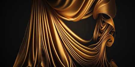 Background of gold cloth exquisite draperyの素材
