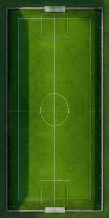 soccer field green top viewの素材
