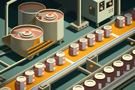 Aluminum cans for food production line in factory conveyor machineの素材