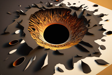 Burnt paper creates a black holeの素材