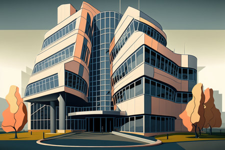 Office building in an abstract formの素材