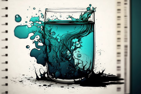 Water with inkの素材