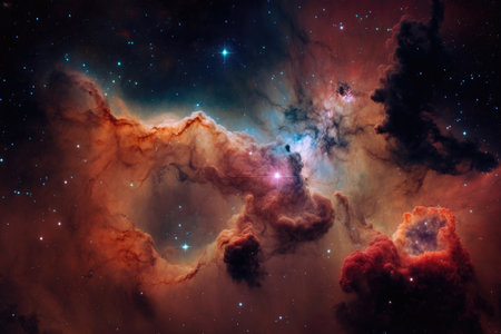 Image of the Carina Nebula in infrared light. Elements of this image furnished by NASAの素材