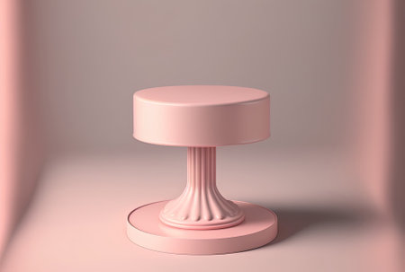 Background for product placement pastel pink simple podium empty platform pedestal product displayの素材