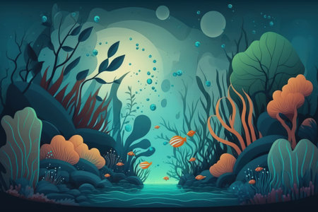 abstract natural backgrounds with deep waterの素材