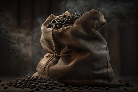 a bag of smoked coffee beansの素材