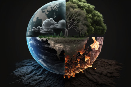 Climate change CARBON FOOTPRINT and CO2 neutralityの素材
