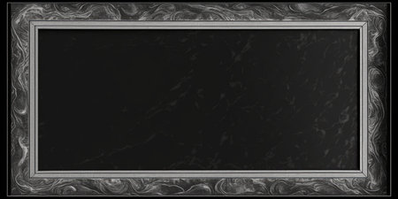 antique marbled textured border black background cement texture black. Blank page in black or greyの素材