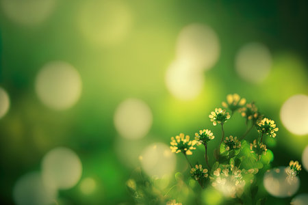 green background with abstract blur blurred and out of focus effects design idea for springの素材