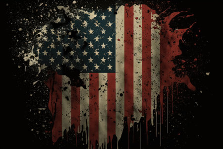 Dark Grunge US Flagの素材