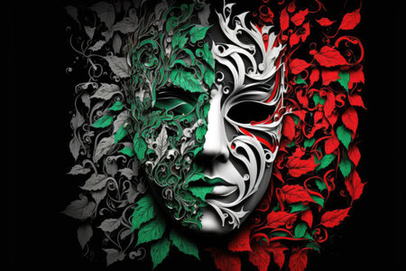 A stunning Venetian mask for the carnival seasonの素材