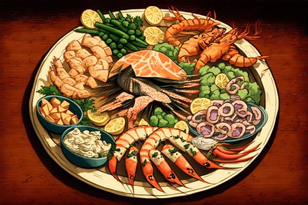 Seafood platterの素材